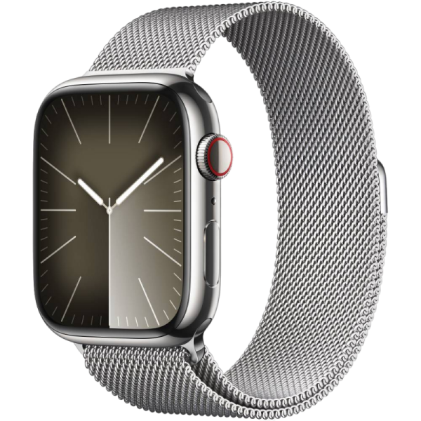 Apple Watch Series 9 41mm Silver Stainless Steel Case Millanes Silver Band